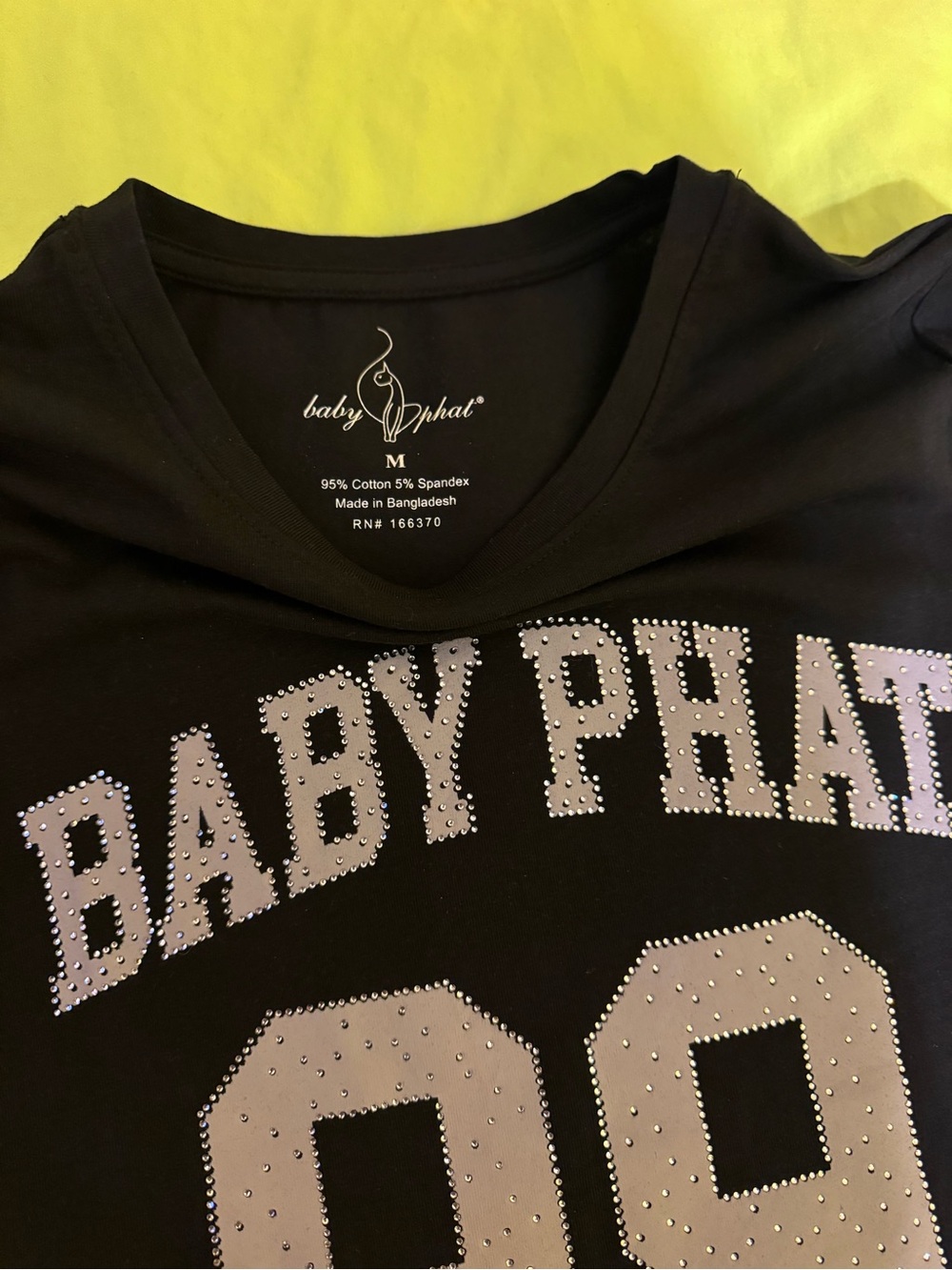 Baby Phat Black Tee with Silver '99' Graphic - Picture 3 of 4